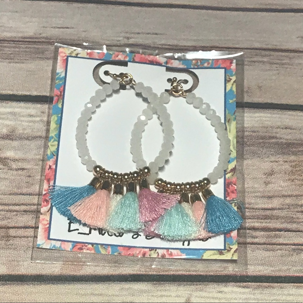 Brand New Beaded Tassel Earrings